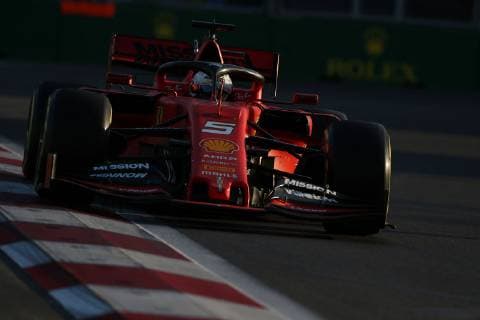 Photo4 LaPresse 26 04 2019 Baku, Azerbaijan Grand Prix Formula One Azerbaijan 2019 In the pic: Sebastian Vettel (GER) Scuderia Ferrari SF90  Copyright: xPhoto4 LaPressex