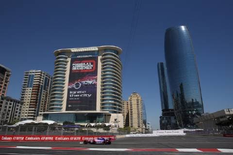 Photo4 LaPresse 27 04 2019 Baku, Azerbaijan Grand Prix Formula One Azerbaijan 2019 In the pic: Lance Stroll (CDN) Racing Point F1 Team RP19  Copyright: xPhoto4 LaPressex