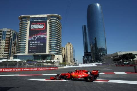 Photo4 LaPresse 27 04 2019 Baku, Azerbaijan Grand Prix Formula One Azerbaijan 2019 In the pic: Charles Leclerc (MON) Scuderia Ferrari SF90  Copyright: xPhoto4 LaPressex