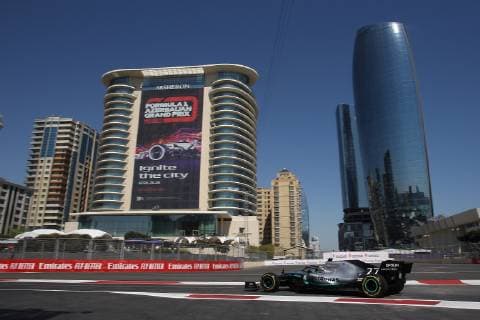 Photo4 LaPresse 27 04 2019 Baku, Azerbaijan Grand Prix Formula One Azerbaijan 2019 In the pic: Valtteri Bottas (FIN) Mercedes AMG F1 W10  Copyright: xPhoto4 LaPressex