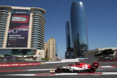Photo4 LaPresse 27 04 2019 Baku, Azerbaijan Grand Prix Formula One Azerbaijan 2019 In the pic: Kimi Raikkonen (FIN) Alfa Romeo Racing C38  Copyright: xPhoto4 LaPressex