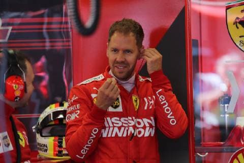 Photo4 LaPresse 27 04 2019 Baku, Azerbaijan Grand Prix Formula One Azerbaijan 2019 In the pic: Sebastian Vettel (GER) Scuderia Ferrari SF90  Copyright: xPhoto4 LaPressex