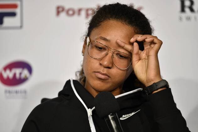 Sport Themen der Woche KW17 Sport Bilder des Tages PK Pressekonferenz Naomi Osaka (JPN) muss verletzungsbedingt aufgeben, Halbfinale entfällt Tennis Damen Porsche-Cup Porsche Tennis Grand Prix GP Stuttgart 2019 Porsche-Arena 27.04.2019 Porsche Tennis Grand Prix Stuttgart 2018 *** PK Press conference Naomi Osaka JPN has to give up due to injury Semifinal not applicable Tennis Womens Porsche Cup Porsche Tennis Grand Prix GP Stuttgart 2019 Porsche Arena 27 04 2019 Porsche Tennis Grand Prix Stuttgart 2018