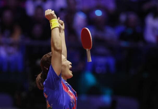 Sport Themen der Woche KW17 Sport Bilder des Tages (190427) -- BUDAPEST, April 27, 2019 (Xinhua) -- Liu Shiwen of China celebrates after winning the women s singles final match between Liu Shiwen of China and her teammate Chen Meng at 2019 ITTF World Table tennis Tischtennis Championships in Budapest, Hungary on April 27, 2019. (Xinhua Han Yan) (SP)HUNGARY-BUDAPEST-TABLE TENNIS-WORLD CHAMPIONSHIPS-DAY 7 
