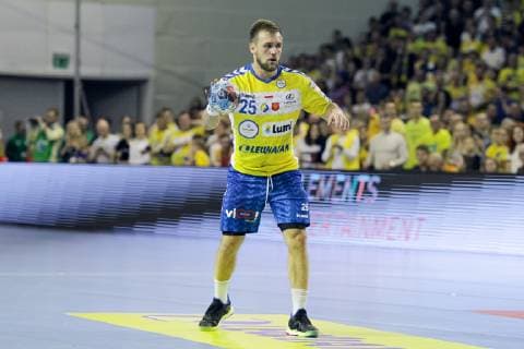 Kielce, 27.04.2019 PILKA RECZNA MEZCZYZN LIGA MISTRZOW MECZ PGE VIVE KIELCE - PARIS SAINT GERMAIN HANDBALL MAN , CHAMPIONS LEAUGUE , PGE VIVE KIELCE - PARIS SAINT GERMAIN NZ luka cindric FOT. Pawel Janczyk 400mm.pl NEWSPIX.PL --- Newspix.pl  190427JAN226