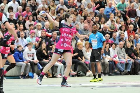 Patricia Kovacs TusSies Metzingen 9 TusSies Metzingen Handball HBF League 27 04 2019 Photo TBaur Eibner TusSies Metzingen vs HSG Bensheim Auerbach Metzingen Copyright: xEIBNER TobiasxBaurx EP_TBR