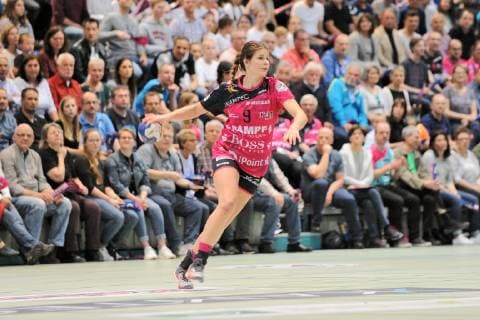Patricia Kovacs TusSies Metzingen 9 TusSies Metzingen Handball HBF League 27 04 2019 Photo TBaur Eibner TusSies Metzingen vs HSG Bensheim Auerbach Metzingen Copyright: xEIBNER TobiasxBaurx EP_TBR