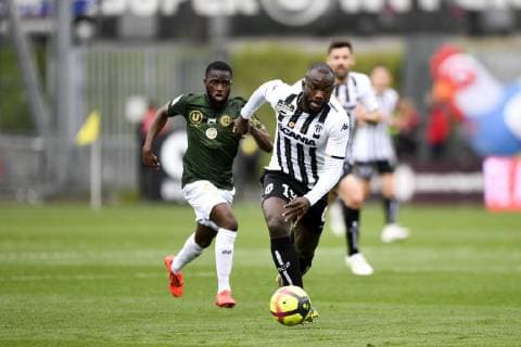 19 Stephane BAHOKEN (sco) - 23 MORETO CASSAMA (REI) FOOTBALL : Angers vs Reims - Ligue 1 Conforama - 28 04 2019 AnthonyBIBARD FEP Panoramic 