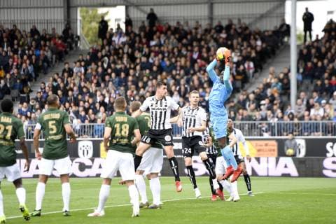 18 BAPTISTE SANTAMARIA (SCO) - 24 ROMAIN THOMAS (SCO) FOOTBALL : Angers vs Reims - Ligue 1 Conforama - 28 04 2019 AnthonyBIBARD FEP Panoramic 