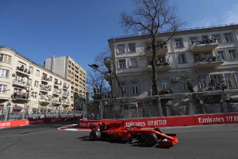 Photo4 LaPresse 28 04 2019 Baku, Azerbaijan Grand Prix Formula One Azerbaijan 2019 In the pic: Sebastian Vettel (GER) Scuderia Ferrari SF90  Copyright: xPhoto4 LaPressex
