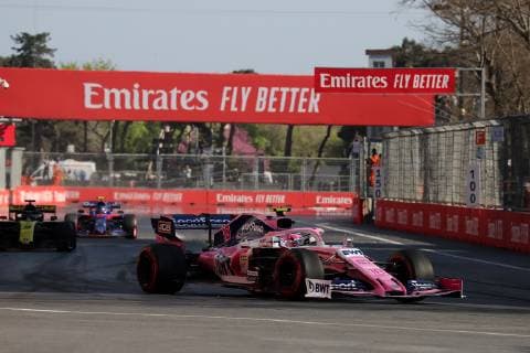 Photo4 LaPresse 28 04 2019 Baku, Azerbaijan Grand Prix Formula One Azerbaijan 2019 In the pic: Lance Stroll (CDN) Racing Point F1 Team RP19  Copyright: xPhoto4 LaPressex