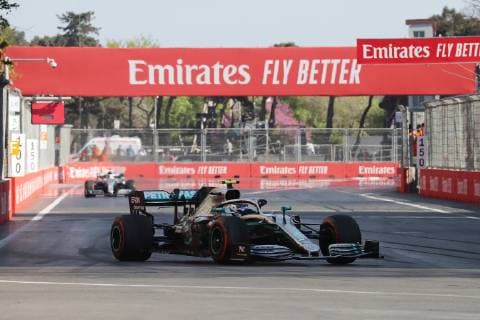 Photo4 LaPresse 28 04 2019 Baku, Azerbaijan Grand Prix Formula One Azerbaijan 2019 In the pic: Valtteri Bottas (FIN) Mercedes AMG F1 W10 and Lewis Hamilton (GBR) Mercedes AMG F1 W10  Copyright: xPhoto4 LaPressex