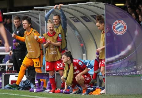 April 28, 2019 - Barcelona, Barcelona, Spain - Bench of Bayern de Munich in action during UEFA Women s Champions League football match, between Barcelona and Bayern de Munich, April 28th, in Ministadi stadium in Barcelona, Spain. Soccer: UEFA Women s Champions League - Barcelona v Bayern de Munich - ZUMAa181 20190428_zaa_a181_062 Copyright: xAFP7x