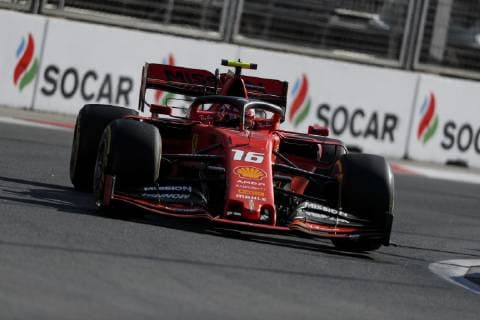 April 28, 2019 - Baku, Azerbaijan - CHARLES LECLERC of Scuderia Ferrari Mission Winnow drives during the Formula 1 Azerbaijan Grand Prix at Baku City Circuit in Baku, Azerbaijan. Formula 1 Azerbaijan Grand Prix - Bottas wins - ZUMAg147 20190428_zap_g147_021 Copyright: xJamesxGasperottix