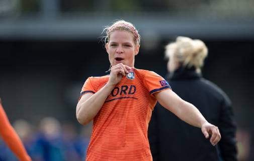 Eug?nie Le Sommer of Olympique Lyonnais Feminin (FC Lyon) at full time during the UEFA Women s Champions League semi-final 2nd leg match between Chelsea Women and Olympique Lyonnais Feminin at the Cherry Red Records Stadium, Kingston, England on 28 April 2019. Copyright: xAndyxRowlandx PMI-2789-0006