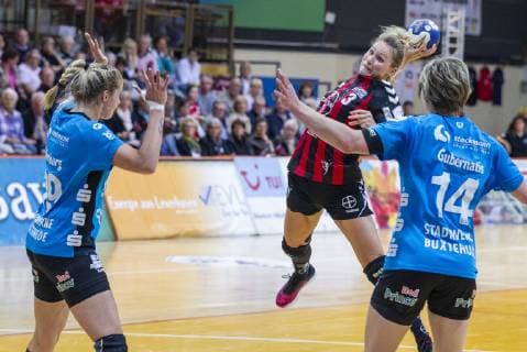 Handball Bundesliga TSV Bayer 04 Leverkusen vs Buxtehuder SV 24 25 Impressions of Handball Bundesliga TSV Bayer 04 Leverkusen vs Buxtehuder SV 24 25 at 28 4 2019 in Leverkusen Ostermann Arena Germany xrkx