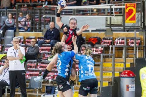 Handball Bundesliga TSV Bayer 04 Leverkusen vs Buxtehuder SV 24 25 Impressions of Handball Bundesliga TSV Bayer 04 Leverkusen vs Buxtehuder SV 24 25 at 28 4 2019 in Leverkusen Ostermann Arena Germany xrkx