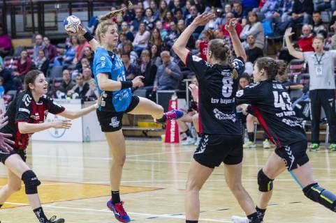 Handball Bundesliga TSV Bayer 04 Leverkusen vs Buxtehuder SV 24 25 Impressions of Handball Bundesliga TSV Bayer 04 Leverkusen vs Buxtehuder SV 24 25 at 28 4 2019 in Leverkusen Ostermann Arena Germany xrkx