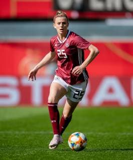 9 April 2019 Paderborn Benteler Arena soccer international women Germany Japan Germany Johanna Elsig on the ball