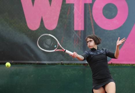 Tennis WTO WIESBADEN TENNIS OPEN 29 04 2019 Julie Gervais FRA wins against Mina Hodzic GER and qualifies for the main field Frank Heinen rscp photo net