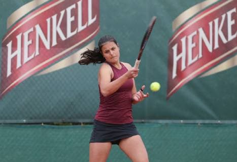 Tennis WTO WIESBADEN TENNIS OPEN 29 04 2019 Julie Gervais FRA wins against Mina Hodzic Foto GER and qualifies for the main field Frank Heinen rscp photo net