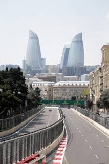 Baku Azerbaijan 25 04 2019 Formula 1 Formula 1 Azerbaijan Grand Prix Overview of the track in Baku DeFodi506