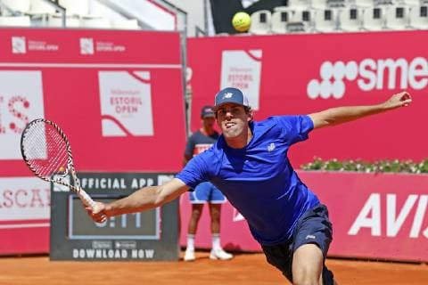 April 29, 2019 - Estoril, Lisbon, Portugal - Reilly Opelka from USA seen in action during the Day 3 of Millennium Estoril Open 2019 in Estoril, Portugal. Tennis: Millennium Estoril Open - Day 3 in Estoril, Spain - 29 Apr 2019 - ZUMAs197 20190429_zaa_s197_149 Copyright: xDavidxMartinsx