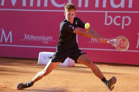 April 29, 2019 - Estoril, Lisbon, Portugal - Alex de Minaur from Australia seen in action during the Day 3 of Millennium Estoril Open 2019 in Estoril, Portugal. Tennis: Millennium Estoril Open - Day 3 in Estoril, Spain - 29 Apr 2019 - ZUMAs197 20190429_zaa_s197_164 Copyright: xDavidxMartinsx