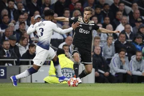 LONDON Football, 30-04-2019, season 2018 2019 , Tottenham Stadium . Semi final Champions League first leg. Tottenham Hotspur player Danny Rose and Ajax player Joel Veltman during the game Tottenham Hotspur - Ajax Tottenham Hotspur - Ajax  x3292007x