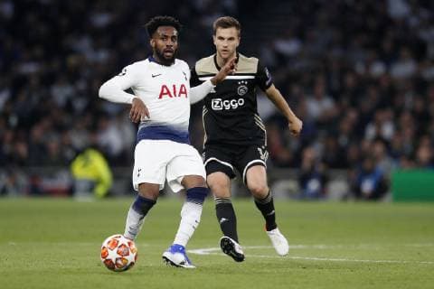 LONDON Football, 30-04-2019, season 2018 2019 , Tottenham Stadium . Semi final Champions League first leg. Tottenham Hotspur player Danny Rose and Ajax player Joel Veltman during the game Tottenham Hotspur - Ajax Tottenham Hotspur - Ajax  x3292328x