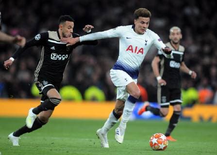 Football - 2018 2019 UEFA Champions League - Semi-Final, First Leg: Tottenham Hotspur vs. Ajax Dele Alli of Spurs, at The Tottenham Hotspur Stadium. COLORSPORT ANDREW COWIE 