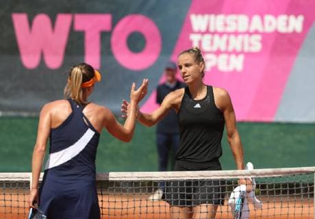 Tennis WTO WIESBADEN TENNIS OPEN 01 05 2019 Rus Arantxa NED wins against Halbauer Elizabeth USA in a thrilling match Paul Kufahl rscp photo net
