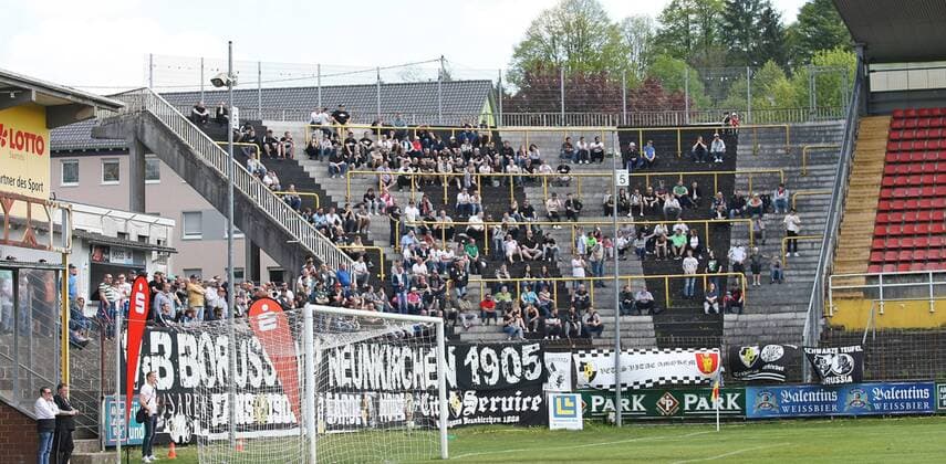 01 05 2019 xmohx Football Saarlandpokal 1 2 Final VfB Borussia Neunkirchen SV 07 Elversberg emspor v l The fans of Borussia Neunkirchen with support of fans of 1 FC Saarbruecken DFL DFB REGULATIONS PROHIBIT ANY USE OF PHOTOGRAPHS as IMAGE SEQUENCES and or QUASI VIDEO Neunkirchen
