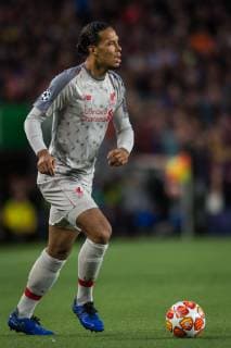 Barcelona Spain 01 05 2019 UEFA Champions League 2018 19 Season Semifinal 2 Round FC Barcelona FC Liverpool Virgil Van Dijk Liverpool controls the ball DeFodi059