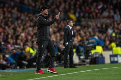 Barcelona Spain 01 05 2019 UEFA Champions League 2018 19 Season Half Final 2 Round FC Barcelona FC Liverpool Head Coach Juergen Klopp Liverpool gestures DeFodi059