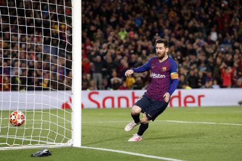 Lionel Messi of FC Barcelona Barca during the UEFA Champions League semi final match between FC Barcelona and Liverpool FC at Camp Nou on May 01, 2019 in Barcelona, Spain UEFA Champions League 2018 2019 xVIxVIxImagesx xMauricexvanxSteenxIVx 14343105