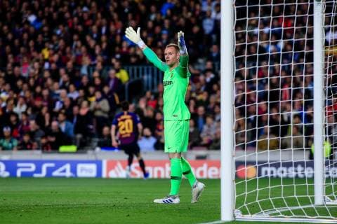May 1, 2019 - Barcelona, BARCELONA, Spain - 01 Marc Andre Ter Stegen of FC Barcelona Barca during the UEFA Champions League first leg match of Semi final between FC Barcelona and Liverpool FC in Camp Nou Stadium in Barcelona 01 of May of 2019, Spain. Soccer: Champions League - FC Barcelona v Liverpool - ZUMAa181 20190501_zaa_a181_004 Copyright: xAFP7x