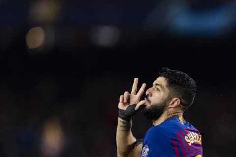 01 05 2019 xslx Football Champions League FC Barcelona FC Liverpool emspor v l Luis Suarez FC Barcelona Cheers after the goal to 1 0 DFL DFL REGULATIONS PROHIBIT ANY USE OF PHOTOGRAPHS as IMAGE SEQUENCES and or QUASI VIDEO Barcelona