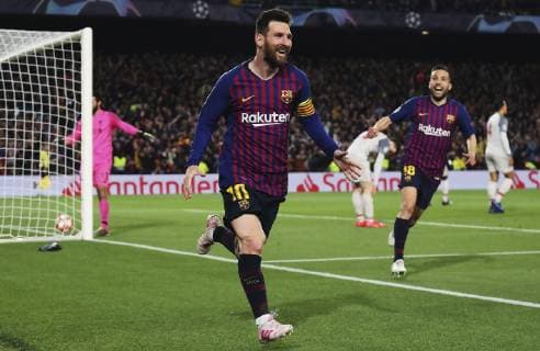 01 05 2019 xslx Football Champions League FC Barcelona FC Liverpool emspor v l Lionel Messi FC Barcelona Cheers after the goal for the 2 0 DFL DFL REGULATIONS PROHIBIT ANY USE OF PHOTOGRAPHS as IMAGE SEQUENCES and or QUASI VIDEO Barcelona