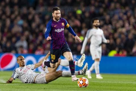 01 05 2019 xslx Football Champions League FC Barcelona FC Liverpool emspor v l Fabinho Liverpool FC Lionel Messi FC Barcelona DFL DFB REGULATIONS PROHIBIT ANY USE OF PHOTOGRAPHS as IMAGE SEQUENCES and or QUASI VIDEO Barcelona