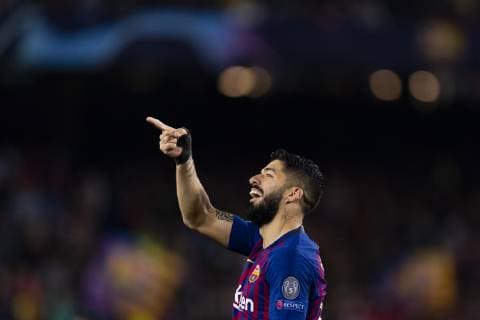01 05 2019 xslx Football Champions League FC Barcelona FC Liverpool emspor v l Luis Suarez FC Barcelona Cheers after the goal to 1 0 DFL DFL REGULATIONS PROHIBIT ANY USE OF PHOTOGRAPHS as IMAGE SEQUENCES and or QUASI VIDEO Barcelona