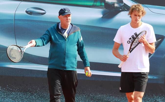 Alexander Zverev training with his father Alexander Senior Tennis BMW Open 2019 02 05 2019