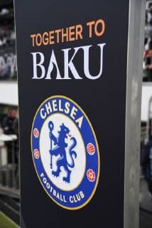 02 05 2019 GER Frankfurt am Main Commerzbankarena Europa League First leg of Europa League semi-final Eintracht Frankfurt vs. FC Chelsea Symbol Together to Baku Chelsea emspor DFL regulations prohibit any use of photographs as image sequences and or quasi video