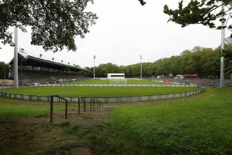 Sport Viktoria Cologne vs SC Verl Regionalliga West Stadium Building Sportpark Höhenberg Airport Stadium 04 05 2019