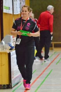 Tessa Bremmer Trainer HSG Bad Wildungen Bensheim Flames vs. HSG Bad Wildungen 35 30 Handball Bundesliga Women Bensheim Copyright: xEIBNER Bienefeldx EP_MBD