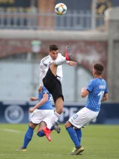 Germany v Italy UEFA EURO EM Europameisterschaft Fussball U17 U 17 Championship Mehmet-Can Aydin of Germany during the UEFA Euro U17 Championship match at Tallaght Stadium, Tallaght Content Not Available For UK Newspapers Copyright: xYannisxHalasx FIL-13210-0019