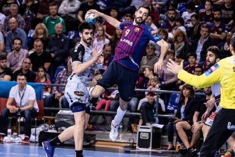 May 4, 2019 - Barcelona, Barcelona, Spain - Raul Entrerrios Rodriguez, 9 of FC Barcelona Barca Lassa during the VELUX EHF Champions League, quarter final, 2nd leg match between FC Barcelona Lassa and HBC Nantes on May 04, 2019 at Palau Blaugrana, in Barcelona, Spain. Handball: VELUX EHF Champions League - FC Barcelona Lassa v HBC Nantes - ZUMAa181 20190504_zaa_a181_496 Copyright: xAFP7x