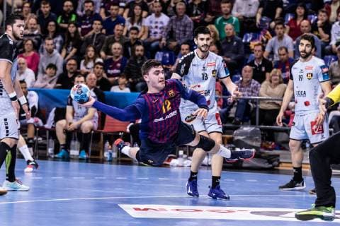 May 4, 2019 - Barcelona, Barcelona, Spain - Ludovic Fabregas, 72 of FC Barcelona Barca Lassa during the VELUX EHF Champions League, quarter final, 2nd leg match between FC Barcelona Lassa and HBC Nantes on May 04, 2019 at Palau Blaugrana, in Barcelona, Spain. Handball: VELUX EHF Champions League - FC Barcelona Lassa v HBC Nantes - ZUMAa181 20190504_zaa_a181_484 Copyright: xAFP7x