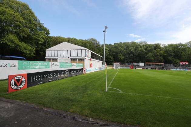 Sport Viktoria Cologne vs SC Verl Regionalliga West Stadium Building Sportpark Höhenberg Airport Stadium 04 05 2019
