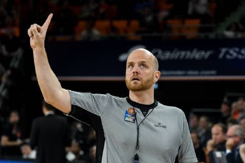 GER BBL rathiopharm ulm vs medi Bayreuth 04 05 2019 ratiopharm arena Neu Ulm GER BBL rathiopharm ulm vs medi Bayreuth in picture Referee Benjamin Barth nordphotoxHafner nph00200